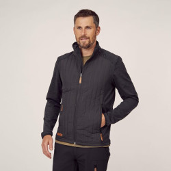 Hibridinė/flisinė vyriška striukė, tamsiai pilka, 4XL KW506401911066