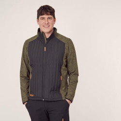 Vyriška hibridinė/flisinė striukė, alyvuogių spalvos 3XL KW506401902062