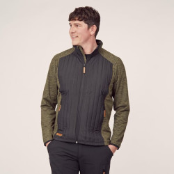 Vyriška hibridinė/flisinė striukė, alyvuogių spalvos, 2XL KW506401902060