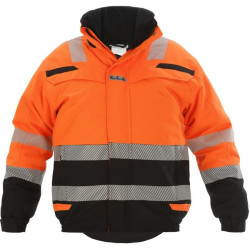 Pilotinė striukė, didelio matomumo, oranžinės-juodos spalvos, 2XL dydis, JK: 44/EU: 58-60, RS Line, Umag, Hydrowear, 072396OB2XL