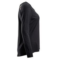 Ilgomis rankovėmis moteriškas marškinėliai, juodi, 2XL KW507102201044