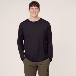 Ilgomis rankovėmis vyriškas marškinėliai, juodi, 2XL KW507002201060