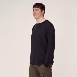 Ilgomis rankovėmis vyriškas marškinėliai, juodi, 2XL KW507002201060