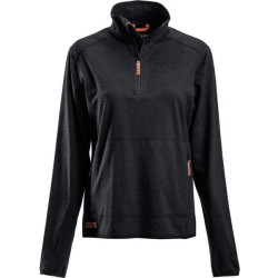 Flisiniai marškinėliai su užtrauktuku 1/2, moteriški, tamsiai pilki, 2XL KW5011101811060