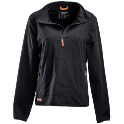 Flisiniai marškinėliai su užtrauktuku 1/2, moteriški, tamsiai pilki M KW5011101811050