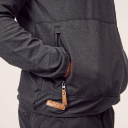 Vyriški flisiniai marškinėliai su užtrauktuku 1/2, tamsiai pilki XL KW5011001811056