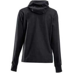 Užtrauktuku užsegamas flisinis megztinis su gobtuvu, moteriškas, tamsiai pilkos spalvos, S KW5011301811048