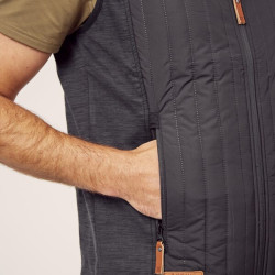 Hibridinė/flisinė vyriška liemenė, tamsiai pilka S KW5011401911048