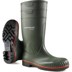 Apsauginiai batai „Wellingtons Acifort® Heavy Duty Dunlop“ žali, S5 klasės, 8 dydžio.