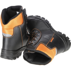 Grandininių pjūklų batai, 47 dydis / JK 12, juodi / oranžiniai, „Eco Hunter basic“, „Lupriflex 361647“