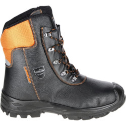 Grandininių pjūklų batai, 41 dydis / JK 7, juodi / oranžiniai, „Eco Hunter basic“, „Lupriflex 361641“