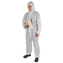 Vienkartiniai kombinezonai L, balti, 45gr 3409KER