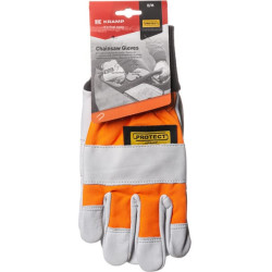 Pirštinės oranžinės-juodos-baltos odos/poliamido, 10/XL dydis, „Protect Forestry by Kramp“ KG0900110