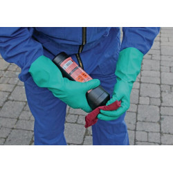 Darbinės pirštinės žalios, 33 cm ilgio, 11/2XL dydis, „Chemex Chemical by Keron“ HS297649