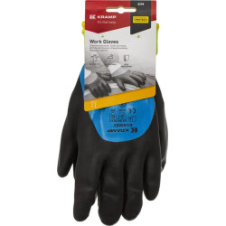 Darbinės pirštinės, juodos, poliesterio / akrilo, 26 cm ilgio, 10/XL dydžio, „Protect by Kramp“ KG0600210