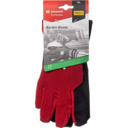 Pirštinės raudonos-juodos, sintetinės odos/elasano, 8 dydis/M, „Protect Gardening by Kramp“ KG0700608