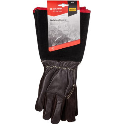 Suvirinimo pirštinės, juodos, odinės, 10/XL dydžio, „Protect by Kramp“ KG0800410