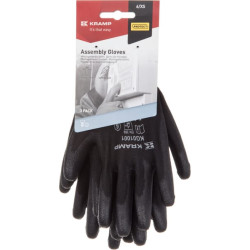 Darbinės pirštinės 1.001 6/XS, 3 vnt. pakuotė, juodos, Protect by Kramp KG0100106