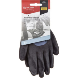 Darbinės pirštinės, mėlynos, nailono, 24,5 cm ilgio, 9/L dydžio, „Protect by Kramp“ KG0100809