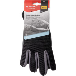 Darbinės pirštinės juodos-pilkos, mikropluošto/poliesterio, 9/L dydis, „Protect by Kramp“ KG0101609