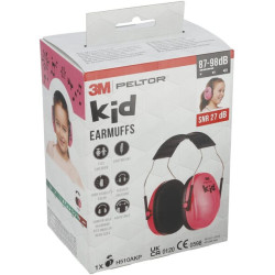 Vaikiškos ausinės 27dB rožinės H510AKP