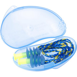 Ausų kamštukai, mėlyni „Fusion“ su lankeliu 1011282