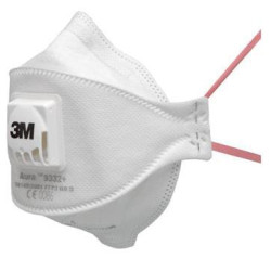 Dulkių kaukė FFP3 su vožtuvu 9332+ 10 vnt. 9332P010