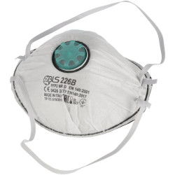 BLS 226B FFP2 NR D anglies pluošto kaukių komplektas, su vožtuvu, 10 vnt. BLS8006154P010