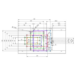 Sieninis laikiklis 270x280x260 Nerūdijančio plieno HD1000020