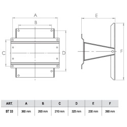Pasukamas laikiklis SS 360x265 HD33