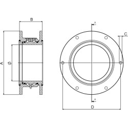 Rotacinė jungtis 6" apvalus flanšas 6312231