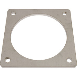 Kvadratinis flanšas, 4 varžtai, 6" nerūdijančio plieno, 6300001RVS