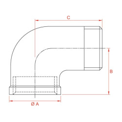 Alkūnė, vidinis/išorinis sriegis, cinkuota, 1 1/4" FG92114