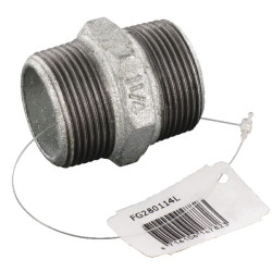 Dvigubas nipelis, išorinis sriegis, cinkuotas 1 1/4" FG280114L