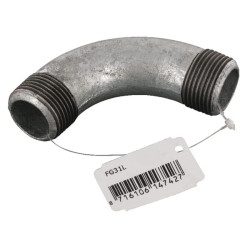 90° alkūninis sriegis, išorinis cinkuotas, 1" FG31L