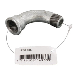 90° alkūninis sriegis, vidinis/vidinis, cinkuotas 3/8" FG138L