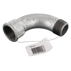 90° alkūnė, vid./vid., cinkuota, 1" FG11L