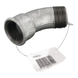 45° alkūninis sriegis, vidinis/vidinis, cinkuotas, 1" FG401L