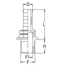 Žarnos antgalis 32 mm x 1 colio M 8001254