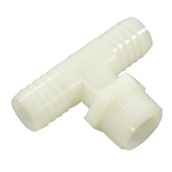 T formos jungtis 1 išorinis sriegis + 2 žarnos antgaliai 3/4" 33T34T