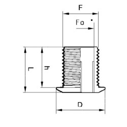 Bako išleidimo anga 1 1/4"x55mm 220052