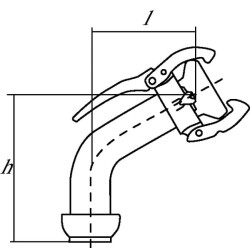 2 1/2 colio 45° alkūnė su sriegiu/vidiniu sriegiu 25102045