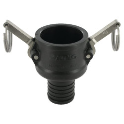 Camlock C tipo 1 1/2 colio žarnos antgalis, polipropilenas 18106C