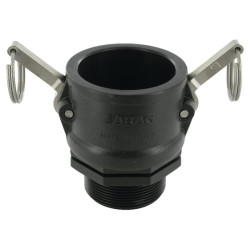 Camlock B tipo 2" išorinis sriegis, polipropilenas 18107B