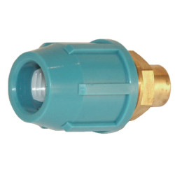 Žalvarinė jungtis 25x22mm PE išorinis sriegis UN2472522