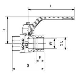 Rutulinis vožtuvas BSP 3/4" HD BVH34FB