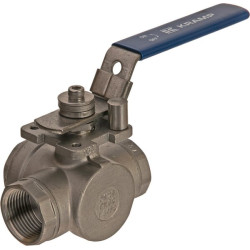 Trijų padėčių rutulinis vožtuvas L 1" nerūdijančio plieno BV3L1FSS