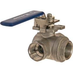 Trijų padėčių rutulinis vožtuvas L 1" nerūdijančio plieno BV3L1FSS