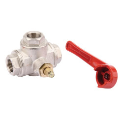 Rutulinis vožtuvas T 1/2" IT/IT 3 padėčių KS312T