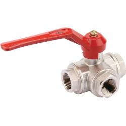 Rutulinis vožtuvas T 3/4" IT/IT 3 padėčių KS334T